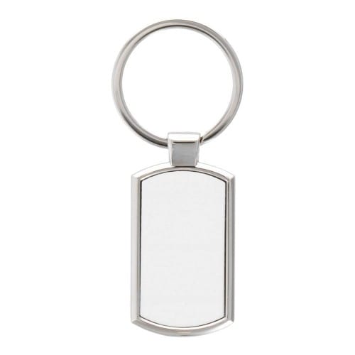 Porte clefs métal 41x19mm rectangle pour sublimation