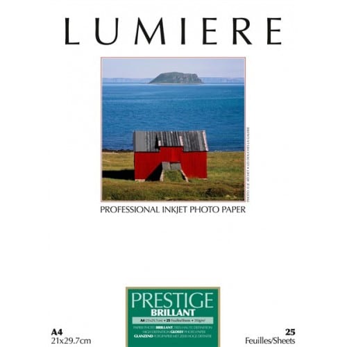 LUMIERE - Papier jet d'encre PRESTIGE RC brillant 310g - A2 (42x59,4cm) - 25 feuilles