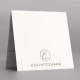 papier blanc satiné 350g  - Impression Dorure Argent - Recto/Verso