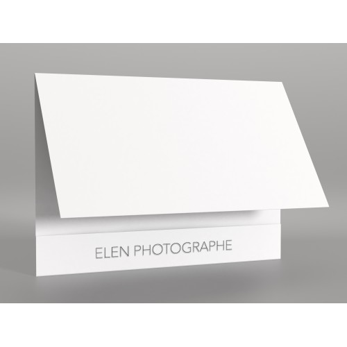 Pochette à pince papier blanc 350g satiné - Impression extérieure Vernis 3D