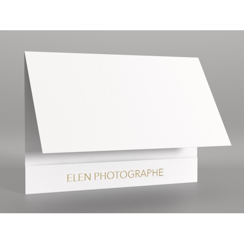 papier blanc 350g satiné  - Impression 1ère et 4ème de couverture avec Dorure Or