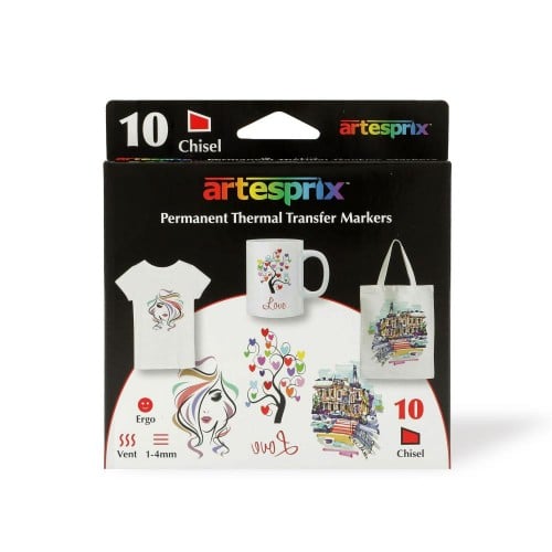 Artesprix Lot de 10 marqueurs de sublimation