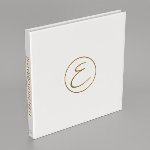 Album Cracblock - 24 pages blanches (12 feuillets) - Impression couverture avec dorure or