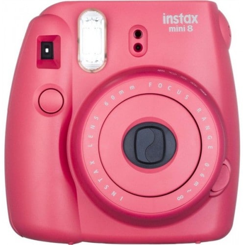 FUJI - Appareil photo instantané Instax Mini 8 - Format photo 62 x 46mm Livré avec 2 piles LR6 et dragonne - Fuschia