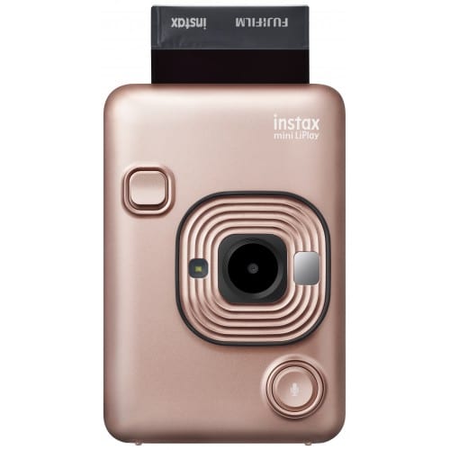 Fuji Instax Mini LiPlay Blush Gold EX D - Format Photo 86x54 mm - Livré avec 1 batterie, chargeur et dragonne