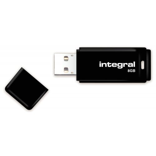 Clé USB 2.0 INTEGRAL Flash Drive Pastel 8 GB (Noir)