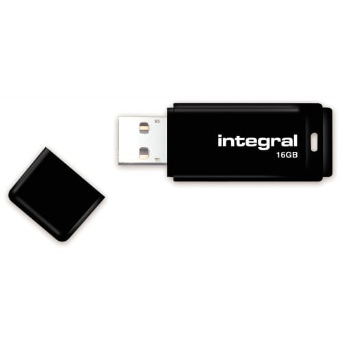 INTEGRAL - Clé USB 2.0 Flash Drive Black 16 GB (Noir)