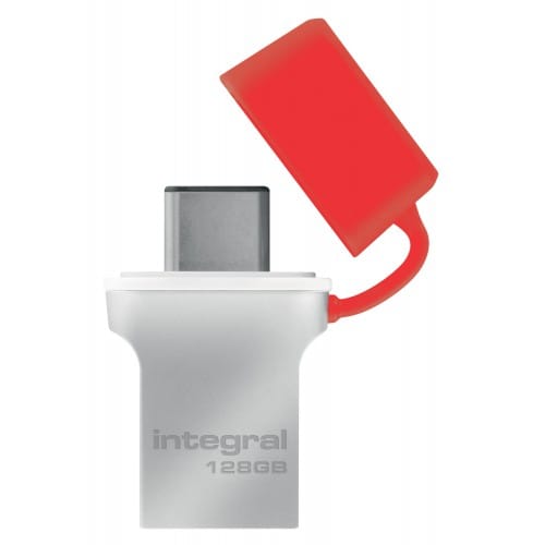 INTEGRAL - Clé USB 3.0 Flash Drive Fusion 128 GB (Métal Rouge)