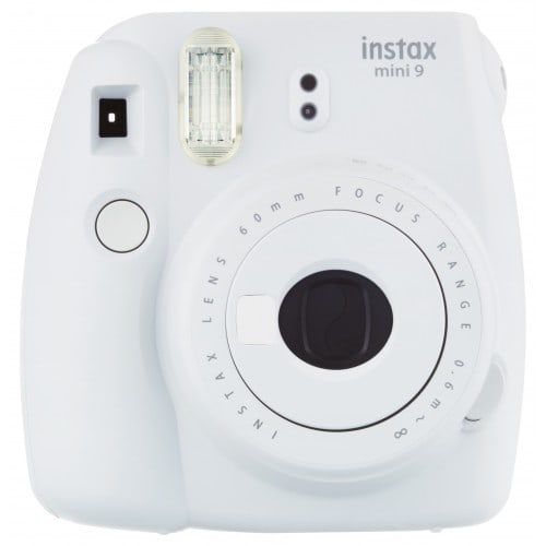 FUJI - Appareil photo instantané Instax Mini 9 - Format photo 62 x 46mm - Livré avec 2 piles LR6 et dragonne - Blanc Cendré