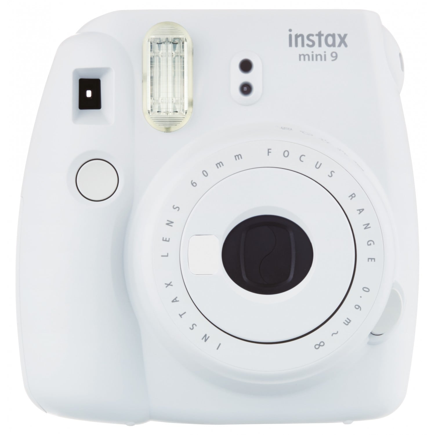 FUJI Appareil photo instantan Instax Mini 9 Format photo 62 x 46mm Livr avec 2 piles LR6 et dragonne Blanc Cendr
