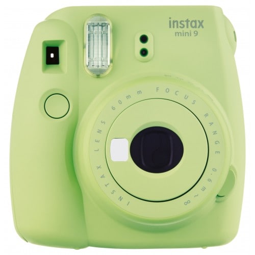 FUJI - Appareil photo instantané Instax Mini 9 - Format photo 62x46mm - Livré avec 2 piles LR6 et dragonne - Dim. (L)116x(H)118.3x(P)68.2mm - Vert Citron