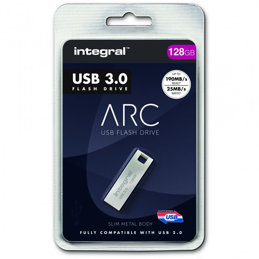 Clé USB Integral 128 Go USB 3.0 - Noir - Transfert Rapide - PC Et Mac