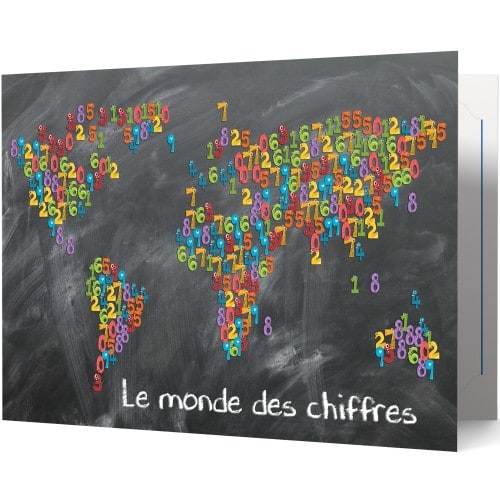 Chemise photo scolaire Collection Le Monde des Chiffres - Lot de 100