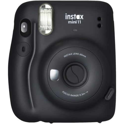 Instax Mini 11 - Format photo 62 x 46mm - Livré avec 2 piles LR6 et dragonne - Charcoal Gray (Noir)