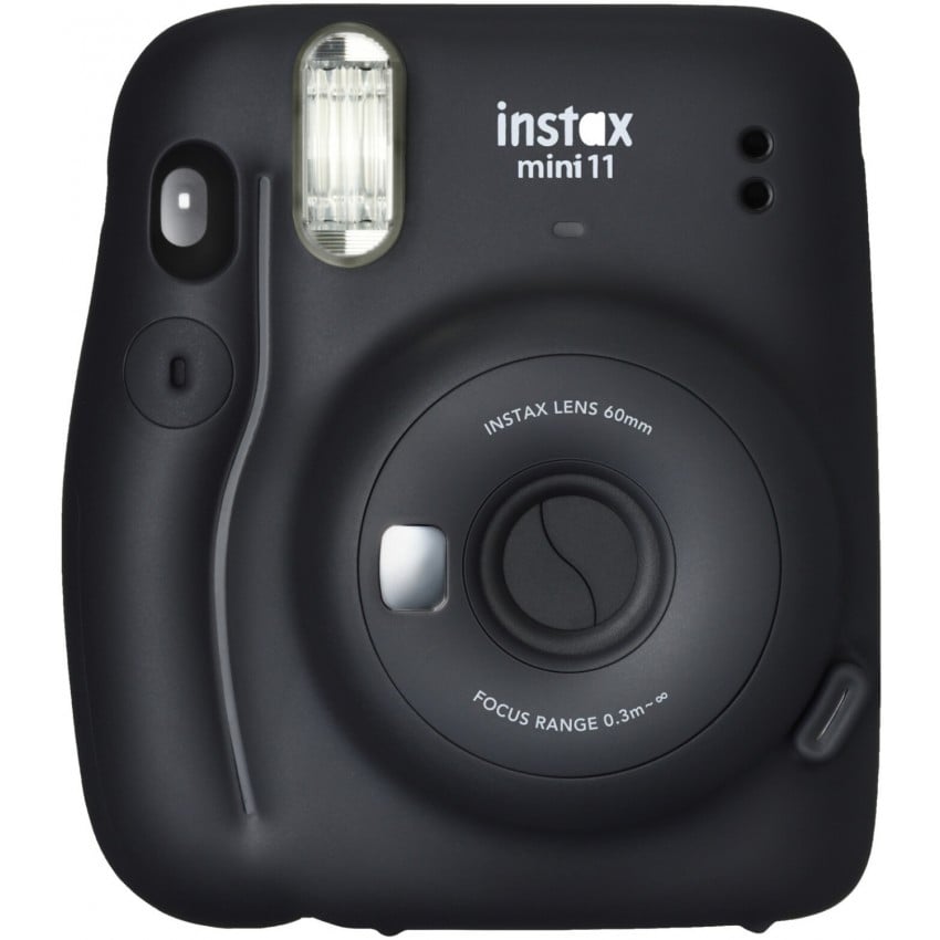 Instax Mini 11 - Format photo 62 x 46mm - Livré avec 2 piles LR6 et dragonne - Charcoal Gray (Noir)