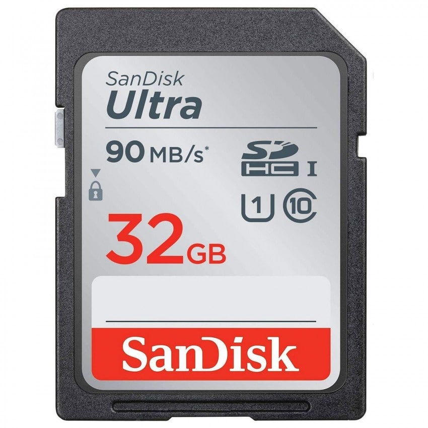 Carte mémoire SD SANDISK SDHC/XC Classe 10 Ultra (80Mo/s 533x) 32 GB