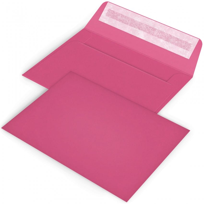 Enveloppes pour Faire-part - Carré rose Quantité souhaitée