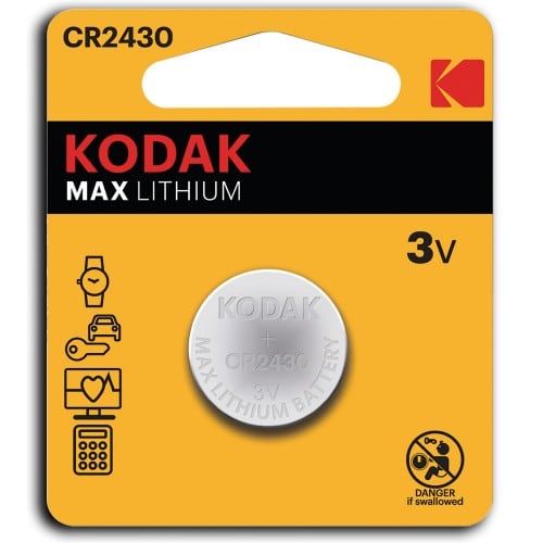 KODAK - Pile lithium CR2430 3V Blister d'1 pile