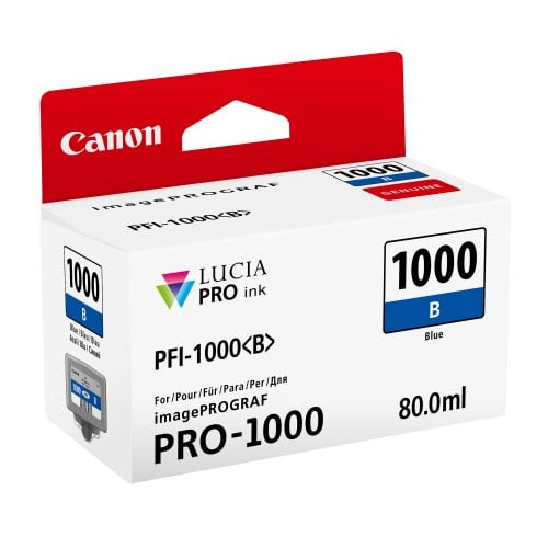 CANON - Cartouche d'encre traceur PFI-1000B bleue pour Prograf Pro-1000 (80ml)