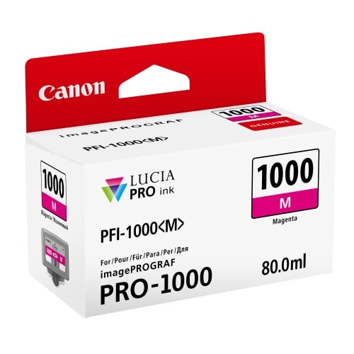CANON - Cartouche d'encre traceur PFI-1000M magenta pour Prograf Pro-1000 (80ml)