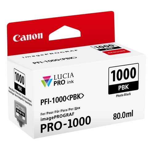 CANON - Cartouche d'encre traceur PFI-1000PBK photo noir pour Prograf Pro-1000 (80ml)