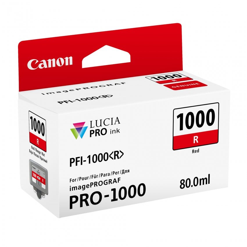 Canon cartouche PFI-1000R rouge pour Prograf Pro 1000 (80ml)