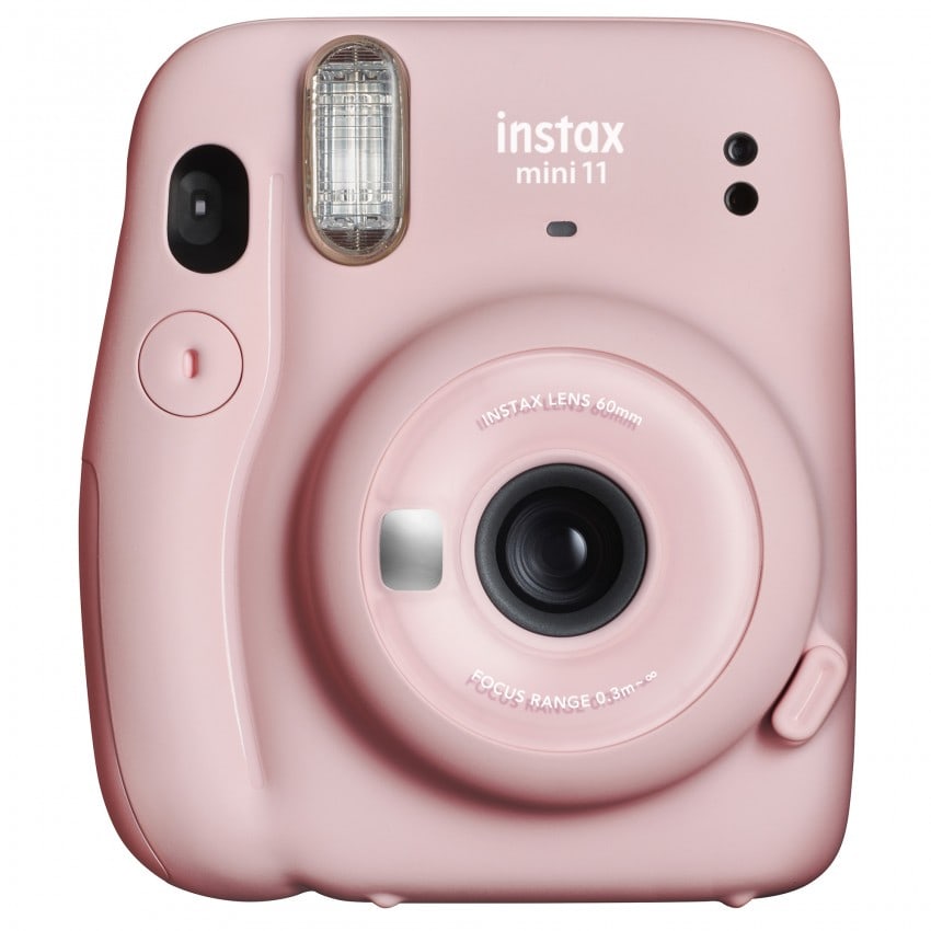 Instax Mini 11 - Format photo 62 x 46mm - Livré avec 2 piles LR6 et dragonne - Blush Pink (Rose)