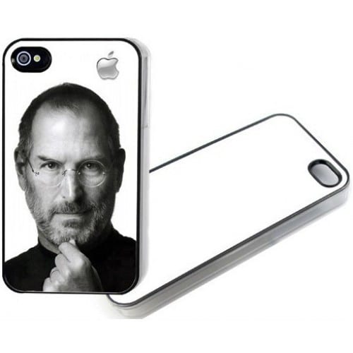 Coque smartphone 2D iPhone 4 / 4S rigide blanche avec feuille aluminium