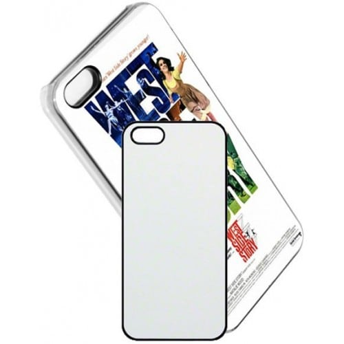 Coque smartphone 2D iPhone 5 / 5S souple blanche avec feuille aluminium