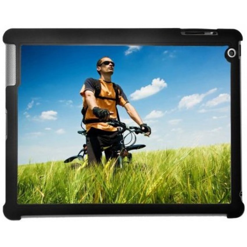 Coque tablette tactile TECHNOTAPE 2D pour iPad 3 / 4 rigide noire avec feuille aluminium