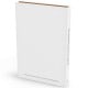 12 feuillets blancs  - Couverture impression avec Dorure Argent