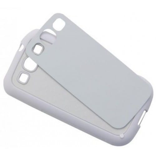 Coque smartphone TECHNOTAPE 2D Samsung Galaxy S3/GT-i9300 souple blanche avec feuille aluminium