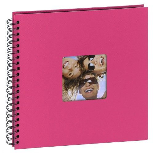 WALTHER DESIGN - Album photo traditionnel FUN - 50 pages noires - 200 photos - Couverture Rose Fushia 30x30cm + fenêtre