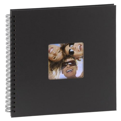 WALTHER DESIGN - Album photo traditionnel FUN - 50 pages noires - 200 photos - Couverture Noire 30x30cm + fenêtre