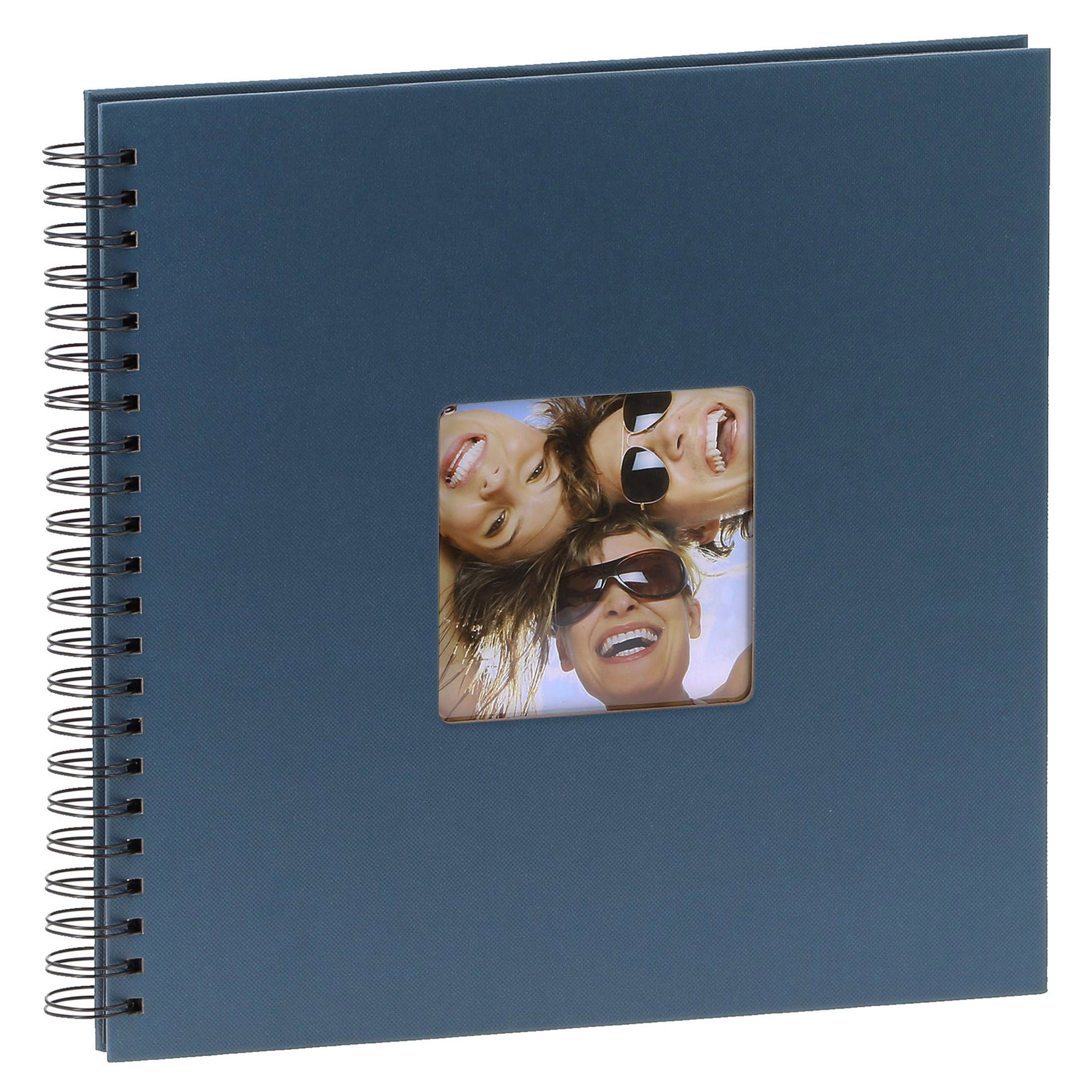 WALTHER DESIGN - Album photo traditionnel FUN - 50 pages noires - 200 photos - Couverture Bleue 30x30cm + fenêtre
