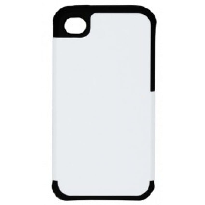 Coque smartphone MB TECH 3D iPhone 4 / 4S souple blanc brillant