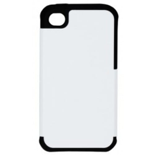 Coque smartphone 3D iPhone 4 / 4S souple blanc brillant