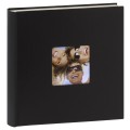 WALTHER DESIGN - Album photo traditionnel FUN - 100 pages blanches + feuillets cristal - 400 photos - Couverture Noire 30x30cm + fenêtre