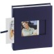 pochettes avec mémo ERICA SQUARE - 100 pages blanches - 200 photos - Couverture Bleue 23,5x25cm