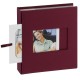 pochettes avec mémo ERICA SQUARE - 100 pages blanches - 200 photos - Couverture Bordeaux 23,5x25cm