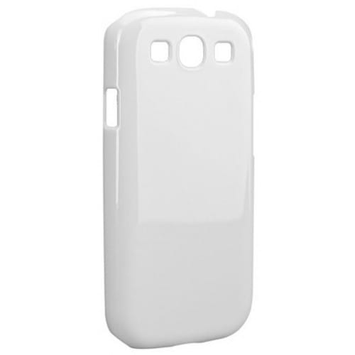 Coque smartphone 3D Samsung Galaxy S3 rigide blanc brillant