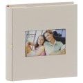 ERICA - Album photo pochettes avec mémo SQUARE - 150 pages blanches - 300 photos - Couverture Beige 23,5x25cm + fenêtre