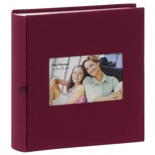 ERICA - Album photo pochettes avec mémo SQUARE - 150 pages blanches - 300 photos - Couverture Bordeaux 23,5x25cm + fenêtre