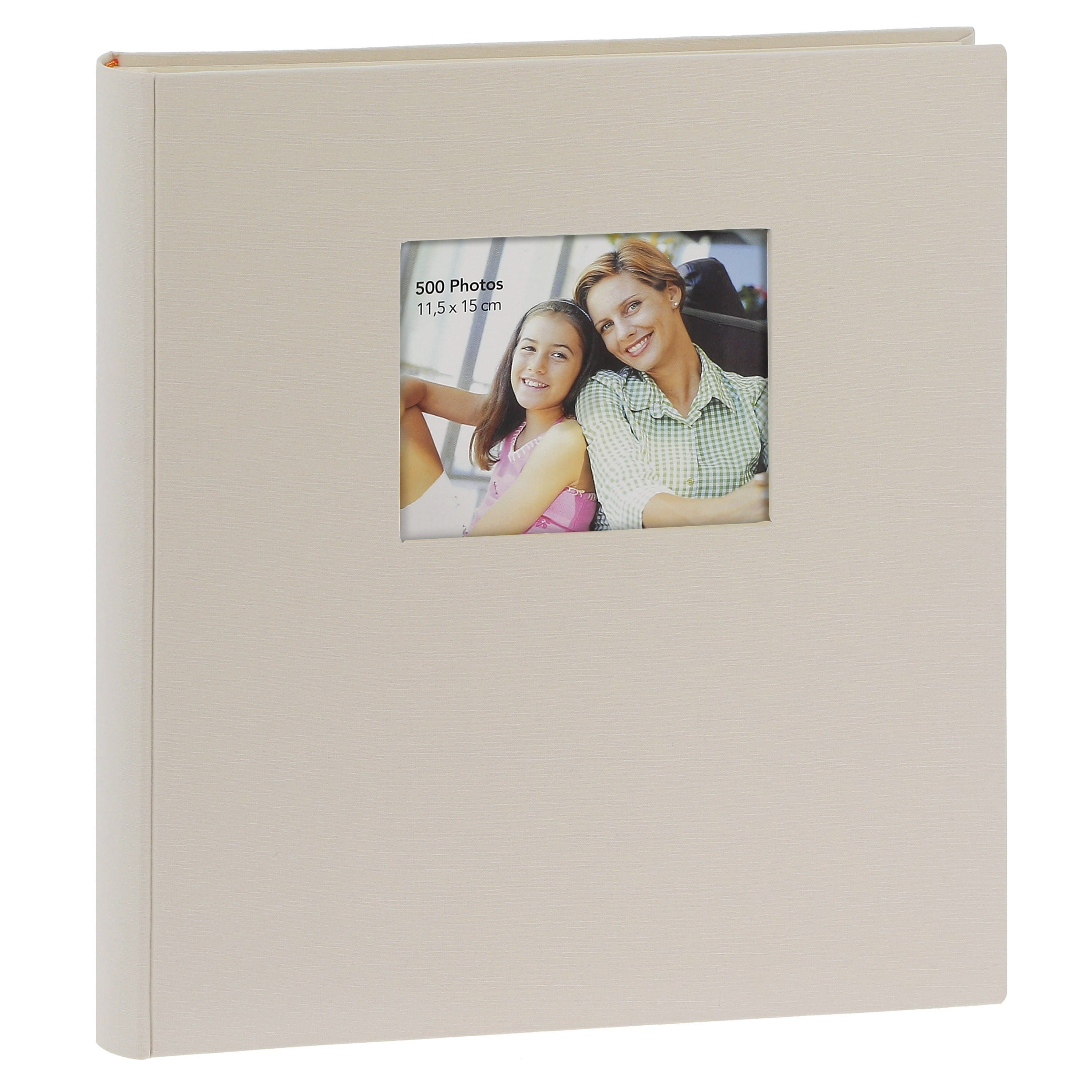 Album Photos Zephire 300 Poches – 60 Pages Blanches 29x32 Cm, Couverture Chat Beige Effet Bi-Matière, Fabriqué En France