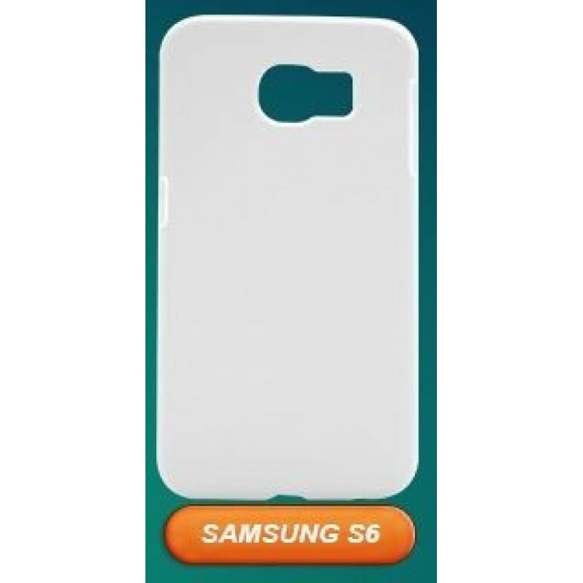 Coque smartphone MB TECH 3D Samsung S6 rigide blanc brillant