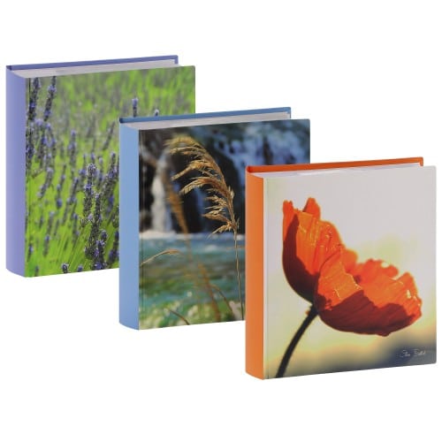 ERICA - Album photo pochettes avec mémo FLORALINE - 150 pages blanches - 300 photos - Couverture Coloris aléatoire 22,5x25cm - à l'unité