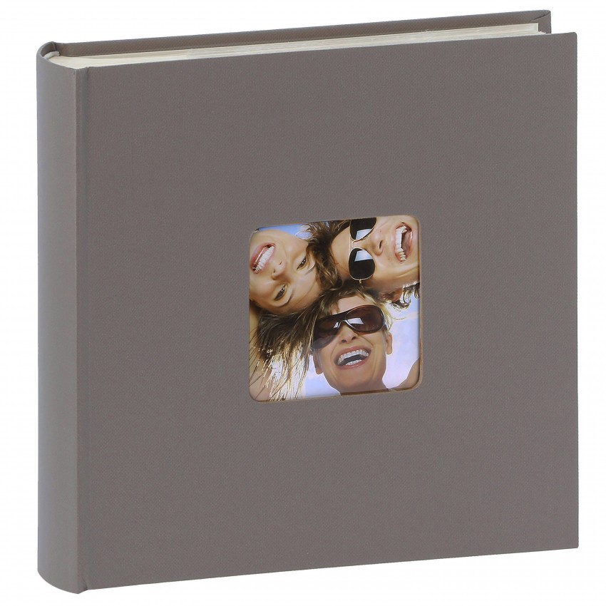 classique série ''Fun'' mémo 200 photos 10x15 - Taupe - Pochettes couverture rigide