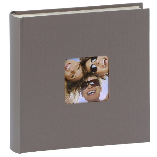 WALTHER DESIGN - Album photo pochettes avec mémo FUN - 100 pages blanches - 200 photos - Couverture Taupe 22x24cm + fenêtre