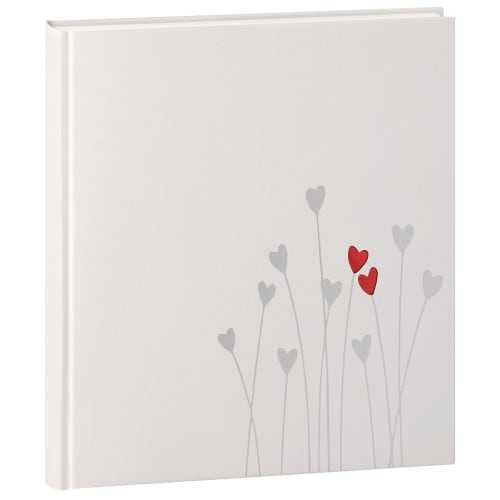 WALTHER DESIGN - Album photo traditionnel BLEEDING HEART - 50 pages blanches + feuillets cristal - 200 photos - Couverture 28x30.5cm