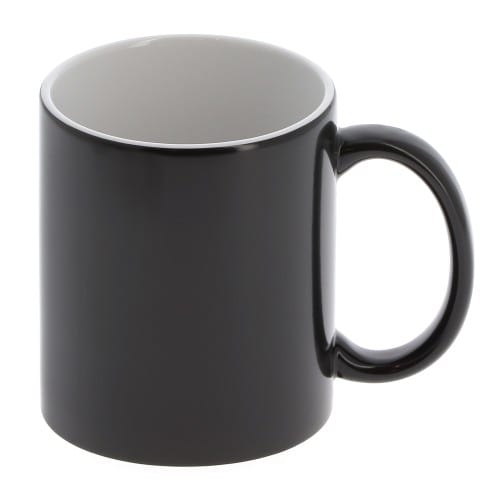 Mug céramique magique MB TECH 330ml (11oz) - Noir mat - L'impression apparaît quand l'eau chaude est versée